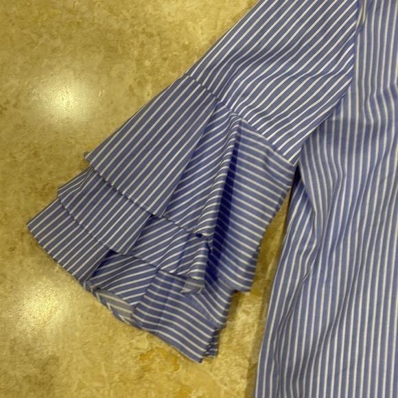 Zara Basic Collection Nautical Blue and White strip 3/4 sleeve sundress - M - Picture 2 of 7